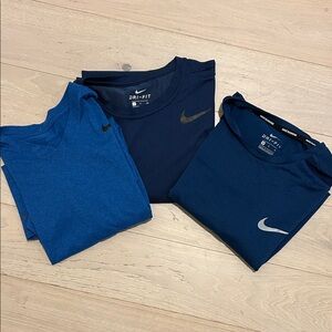 Nike Men's Royal Blue DRI-FIT Workout Tees